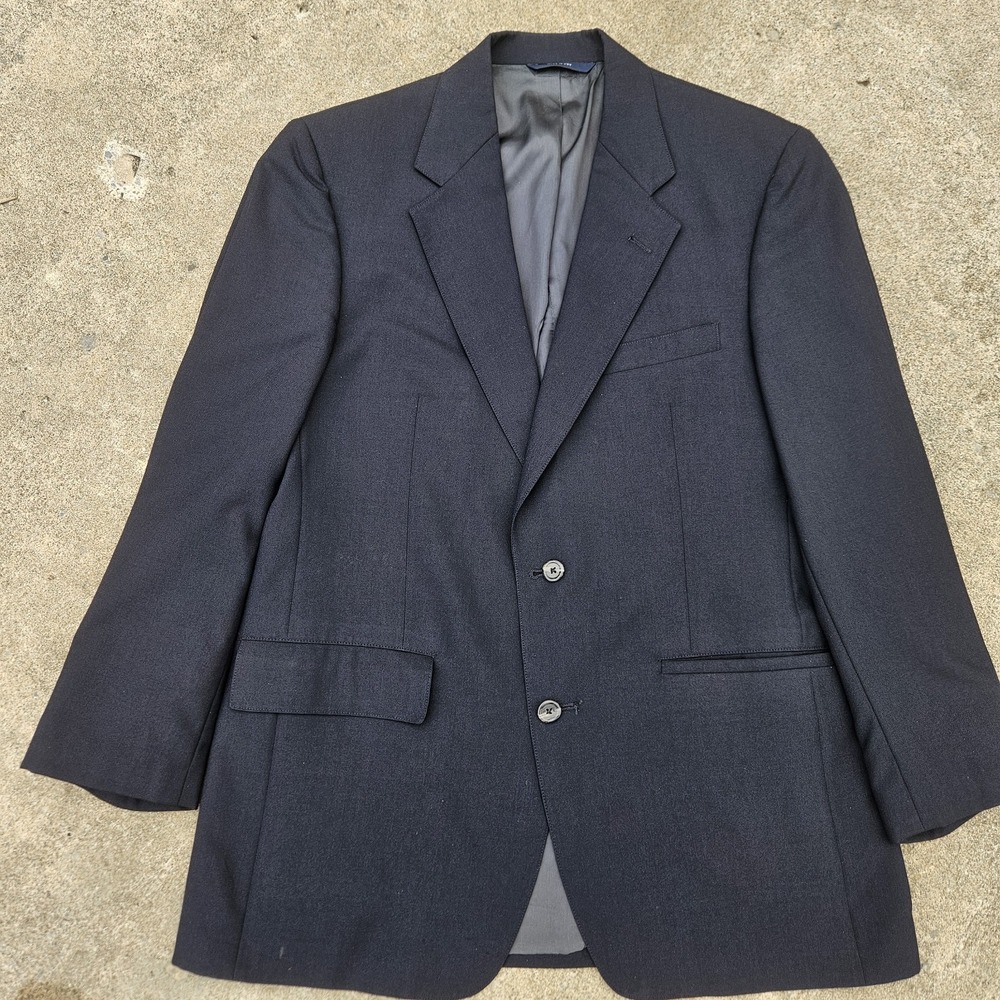 Black Brooks Brothers 346 Sport Coat Mens 40 Black Wool Blazer Lined Button USA